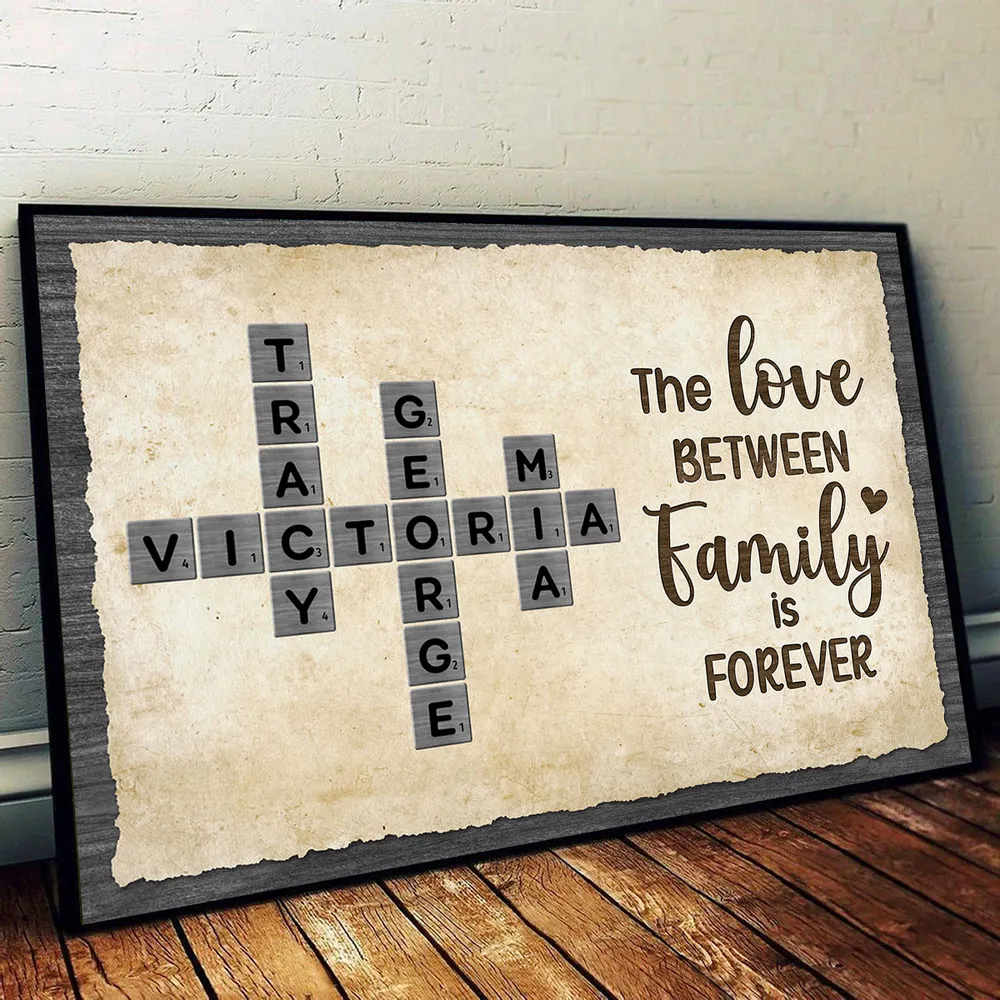 Custom Family Crossword Poster Wall Art – Personalized Names, Heartwarming Home Decor and Unique Gift for Grandparents or Parents - Image 11