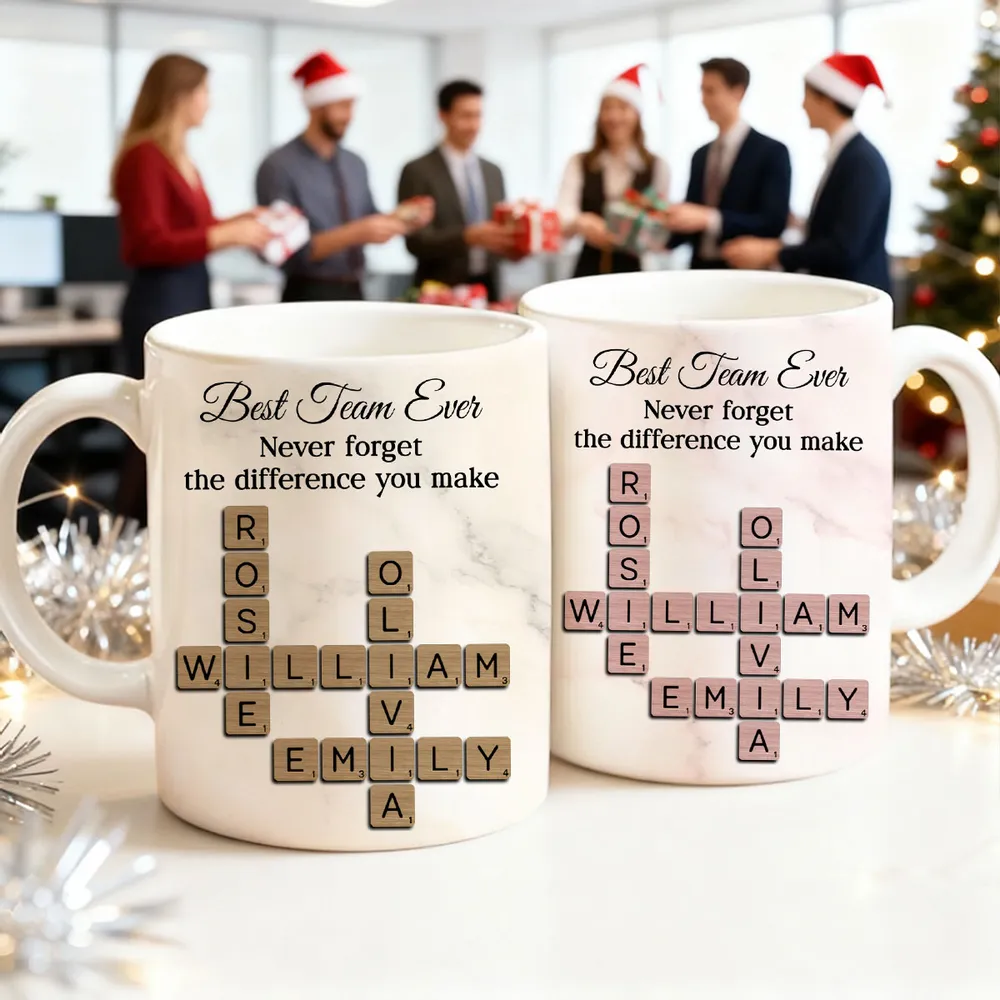 Personalized White Ceramic Mug for Team Members, Custom Name Design for Coworkers, Unique Appreciation Gift - Image 6