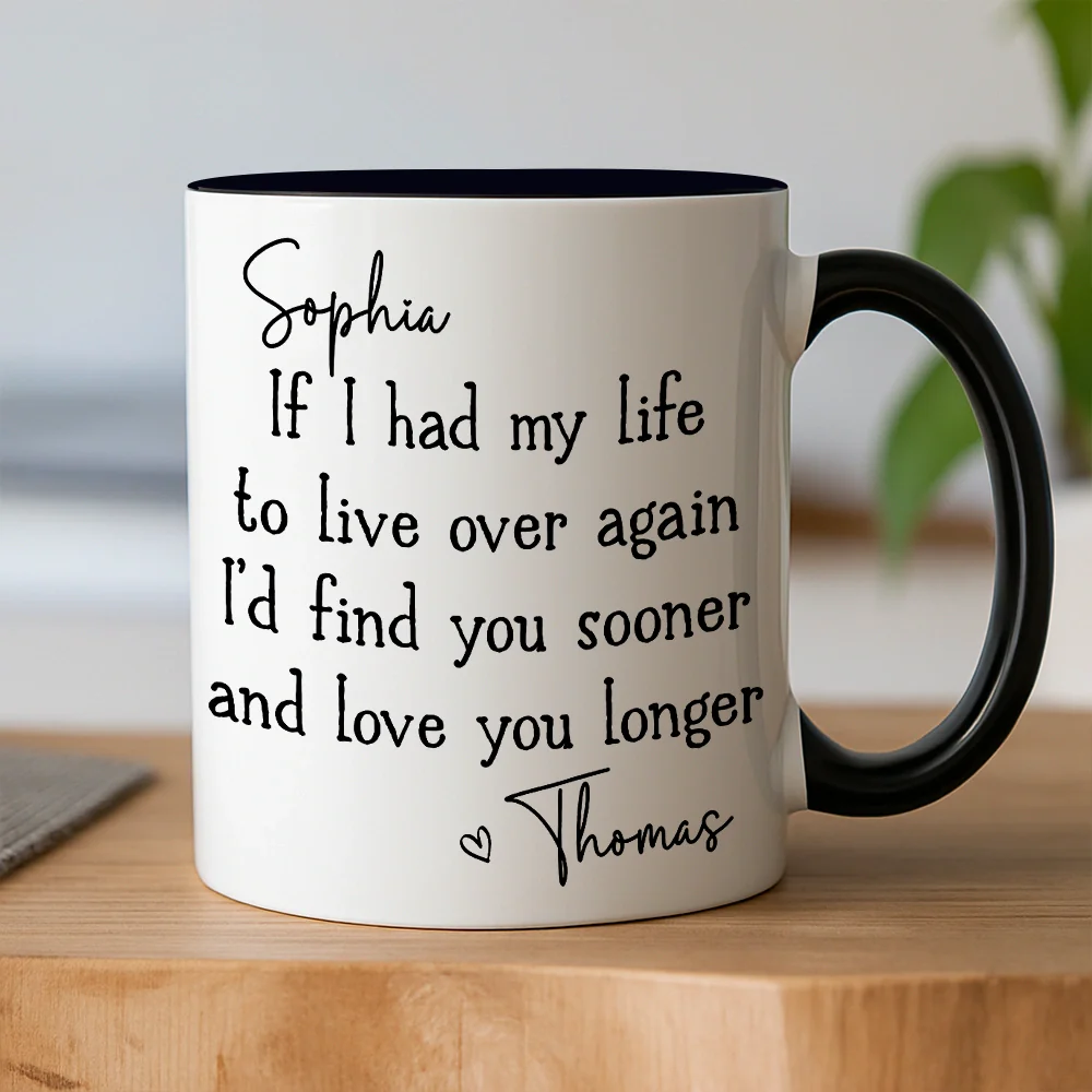 Custom Love You Longer Coffee Mug, Personalized White Ceramic Mug for Partner, Sweet Daily Reminder & Thoughtful Romantic Gift - Image 2