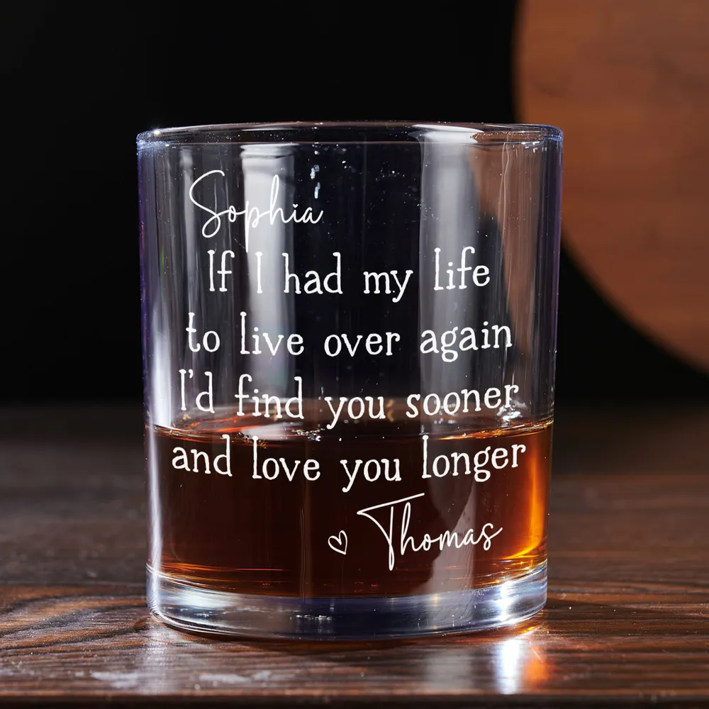 Personalized Whiskey Glass with Romantic Quote, Custom Love Message for Couples, Unique Gift for Whiskey Lovers & Special Occasions - Image 2