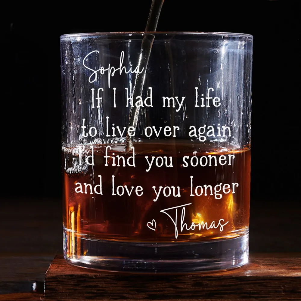 Personalized Whiskey Glass with Romantic Quote, Custom Love Message for Couples, Unique Gift for Whiskey Lovers & Special Occasions - Image 6