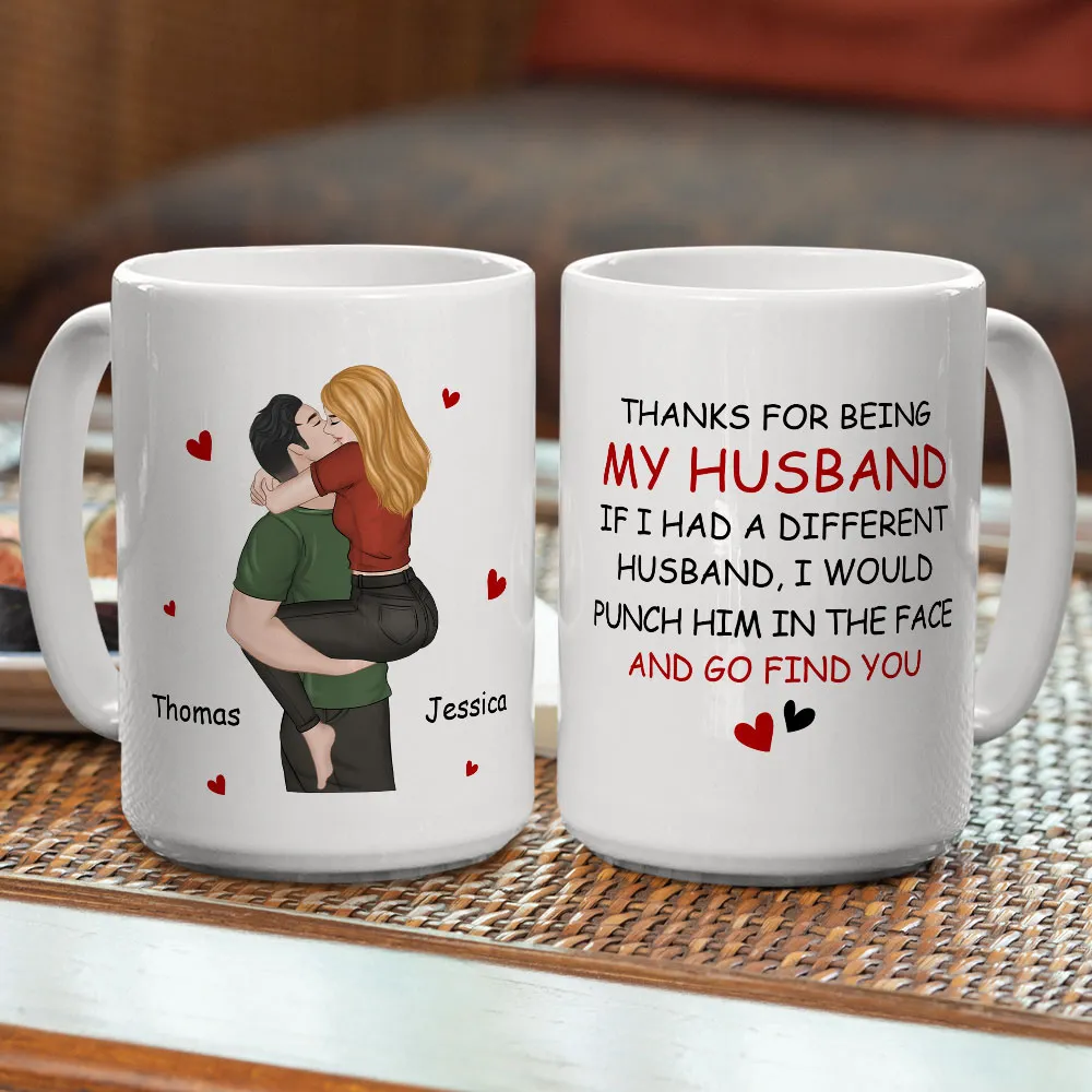 Funny Personalized Ceramic Mug Thanks For Being My Husband Sweet Romantic Couple Design Unique Gift for Wife or Husband - Image 6