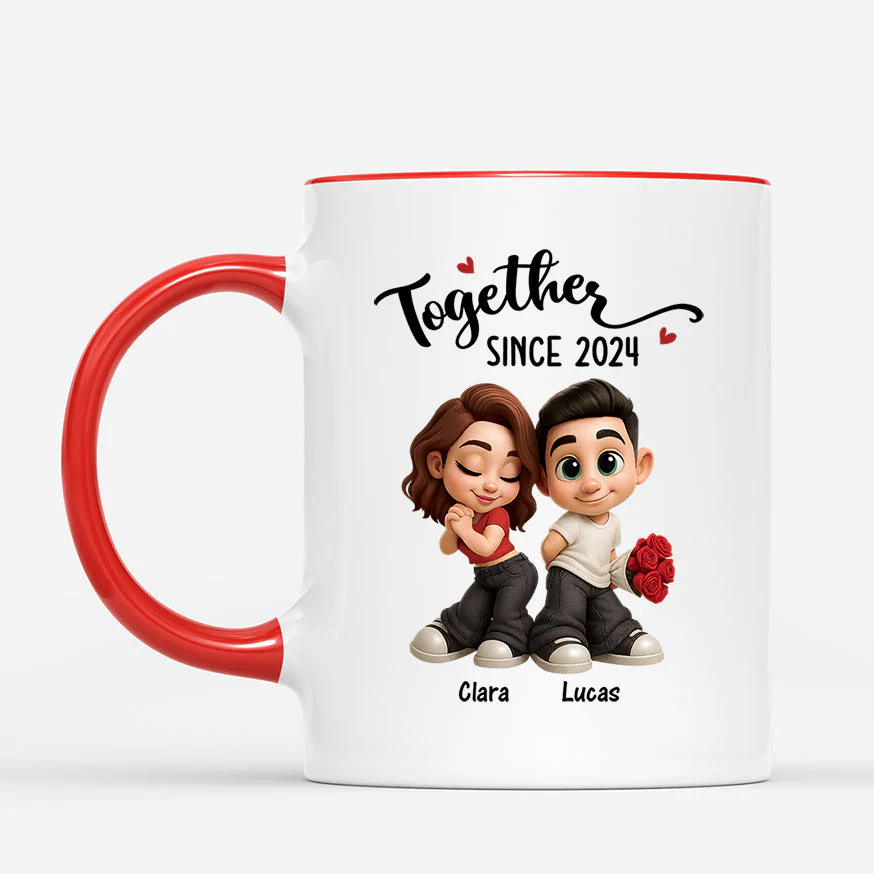 Together Since Ceramic Mug, Personalized Couple Keepsake For Morning Coffee, Sweet Unique Gift For Couples - Image 2