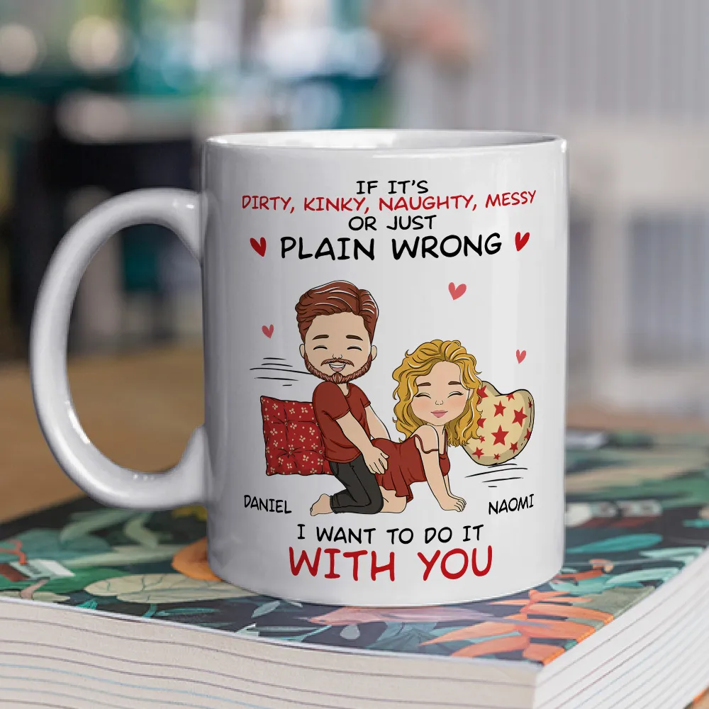 Personalized Ceramic Mug Funny Couple Cartoon Quote Gift for Boyfriend or Girlfriend Cute Flirty Coffee Mug - Image 2