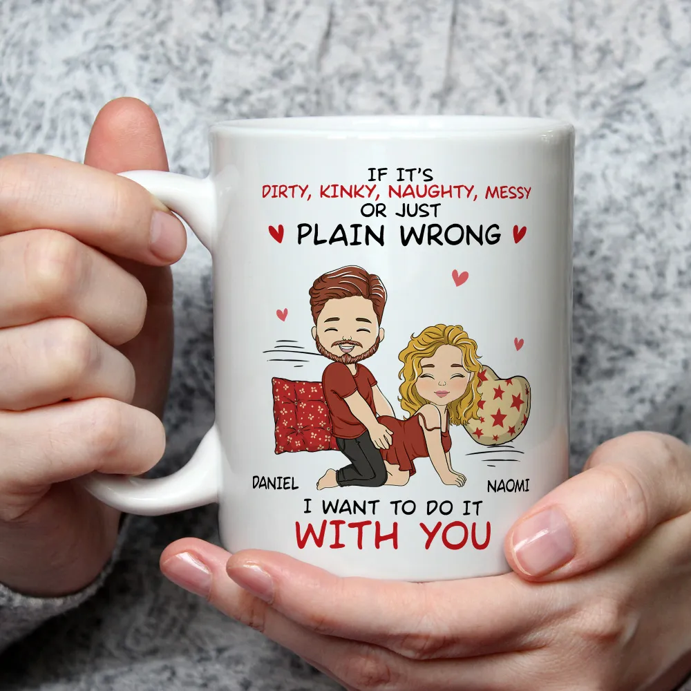 Personalized Ceramic Mug Funny Couple Cartoon Quote Gift for Boyfriend or Girlfriend Cute Flirty Coffee Mug - Image 5