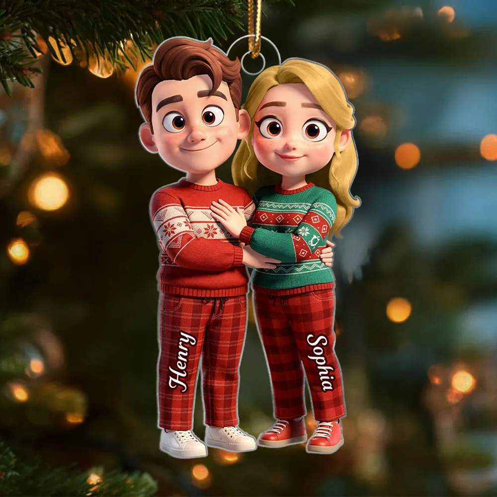 Cute Cartoon Couple Acrylic Ornament Personalized Keepsake for Couples Sweet Home Decor Gift for Wife or Husband - Image 6