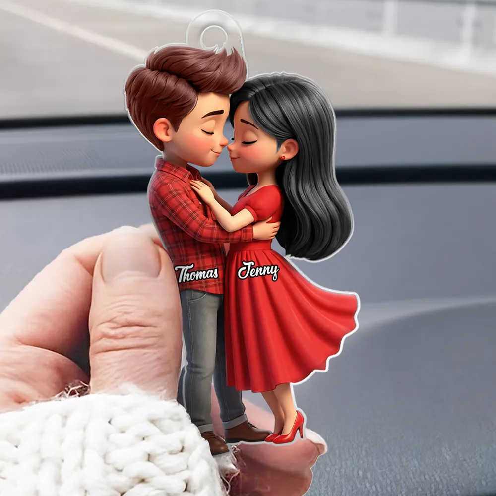 Personalized Acrylic Light Box with Kissing Couple and Heart Outline, Warm Glow Bedroom Decor, Unique Gift for Him or Her - Image 8