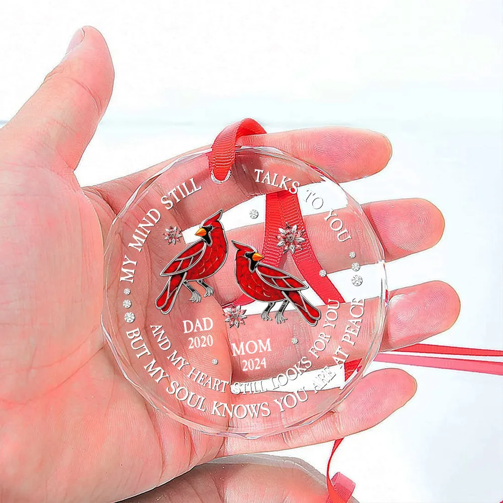 Personalized Crystal Ornament Memorial Butterfly Design for Christmas Tree Decor, Unique Sympathy Gift for Family - Image 5