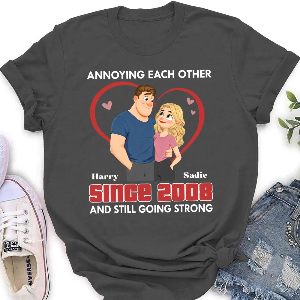 Annoying Each Other Forever Classic Tee, Personalized Cute Couple Shirt, Sweet Funny Gift for Husband or Wife - Image 6