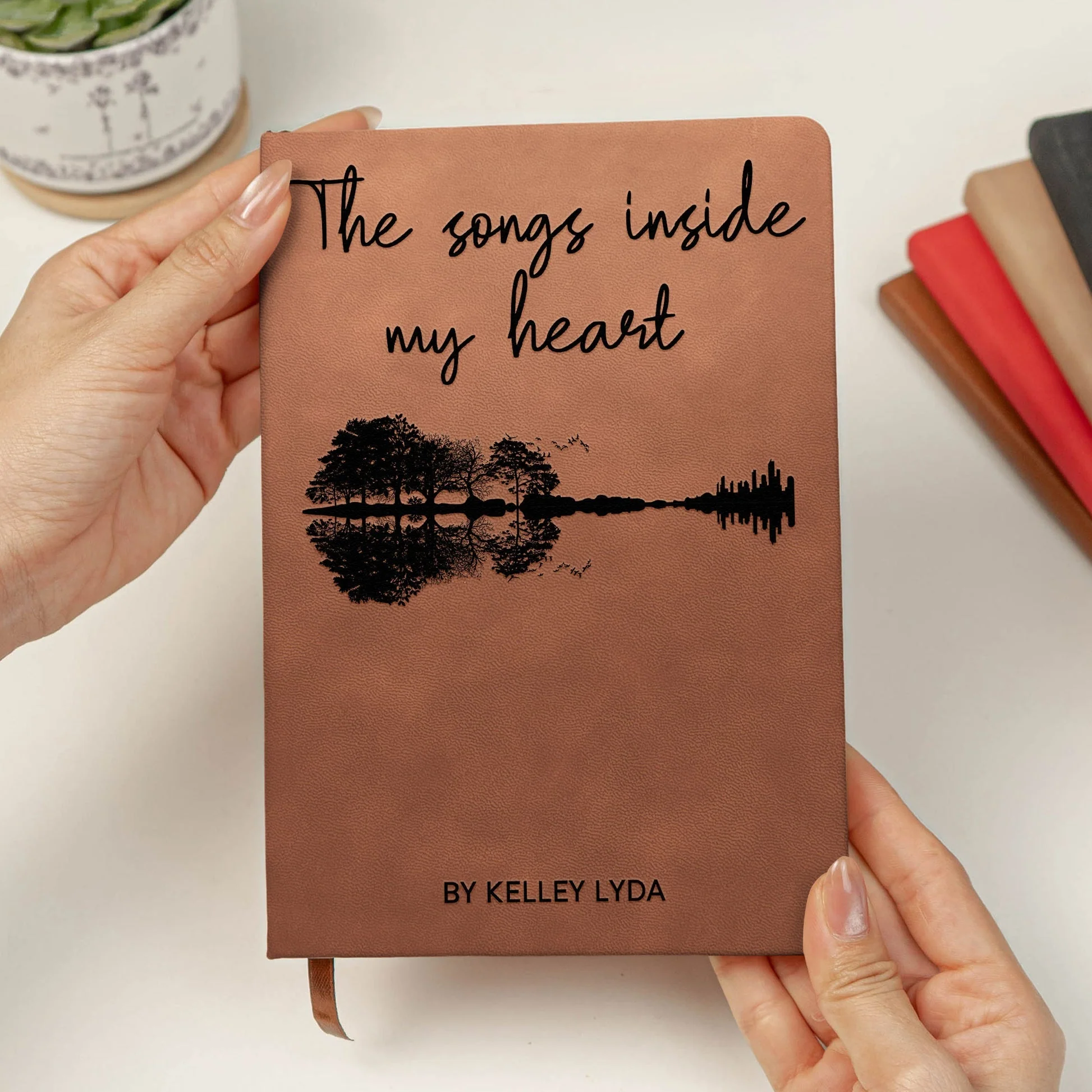 Personalized Leather Journal Music Quote Cover Lyric Journal Look for the Unique Creative Gift for Songwriters - Image 6