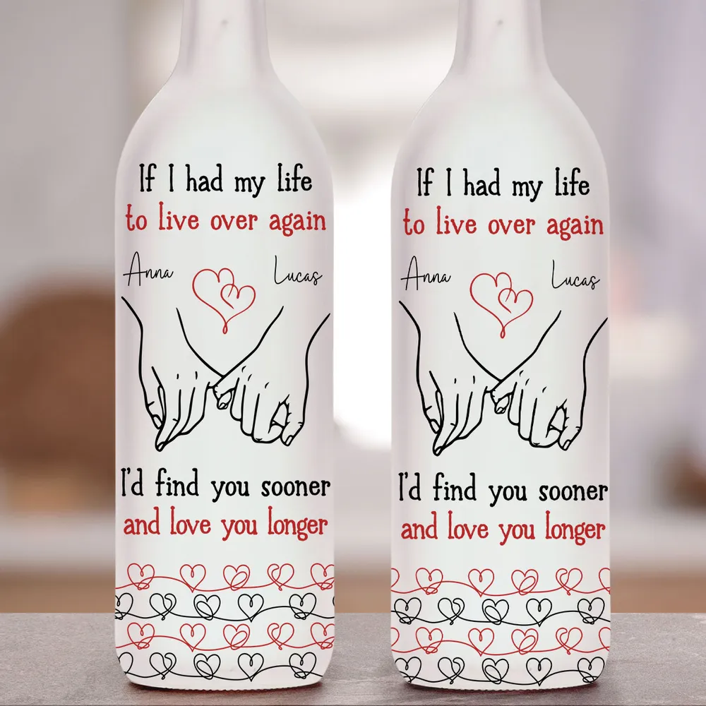 Personalized Bottle Lamp with Holding Hands Love Quote, Warm Glow Bedroom Decor, Unique Romantic Gift for Couple - Image 6
