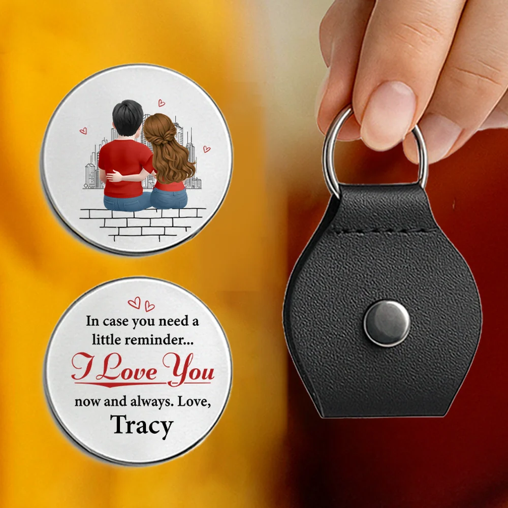 Personalized Pocket Hug Token with Couple Hugging Illustration, Unique Romantic Gift for Him or Her, A Little Reminder to Carry - Image 3