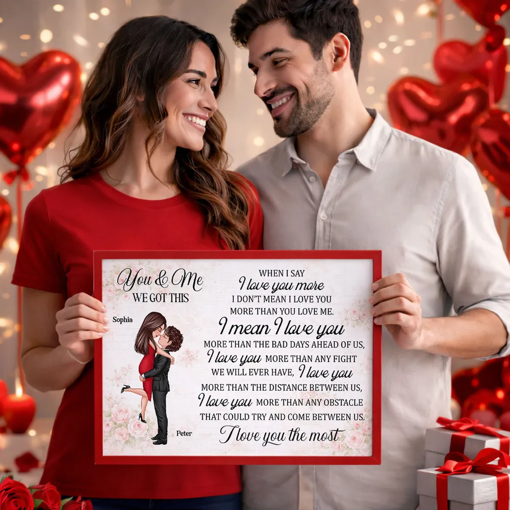 Personalized Couple Quote Poster You & Me We Got This Romantic Wall Art Unique Gift for Couple - Image 3