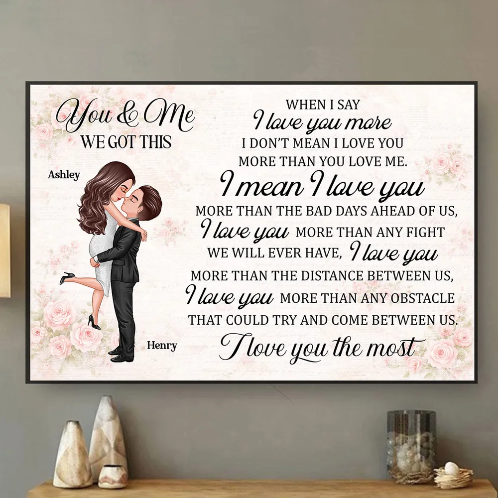 Personalized Couple Quote Poster You & Me We Got This Romantic Wall Art Unique Gift for Couple - Image 5