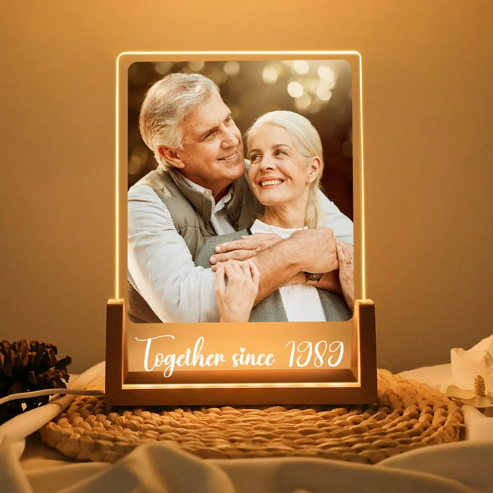 You Make My Heart Smile Personalized LED Light Frame - Romantic Photo Keepsake With Cozy Ambient Light, Creative Gift - Image 2