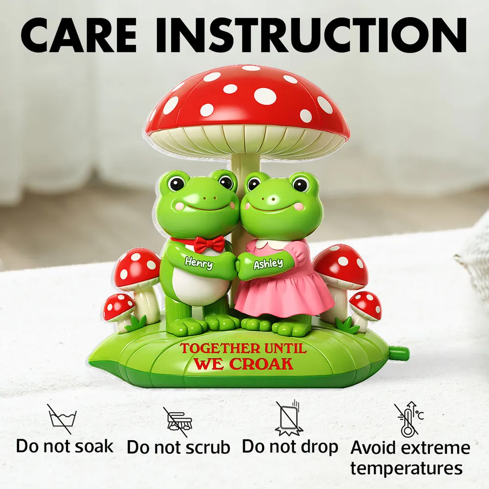 Shaped Acrylic Block Plaque Personalized Frog Love Keepsake Together Until We Croak Sweet Shelf Decor Unique Gift for Wife Husband - Image 5