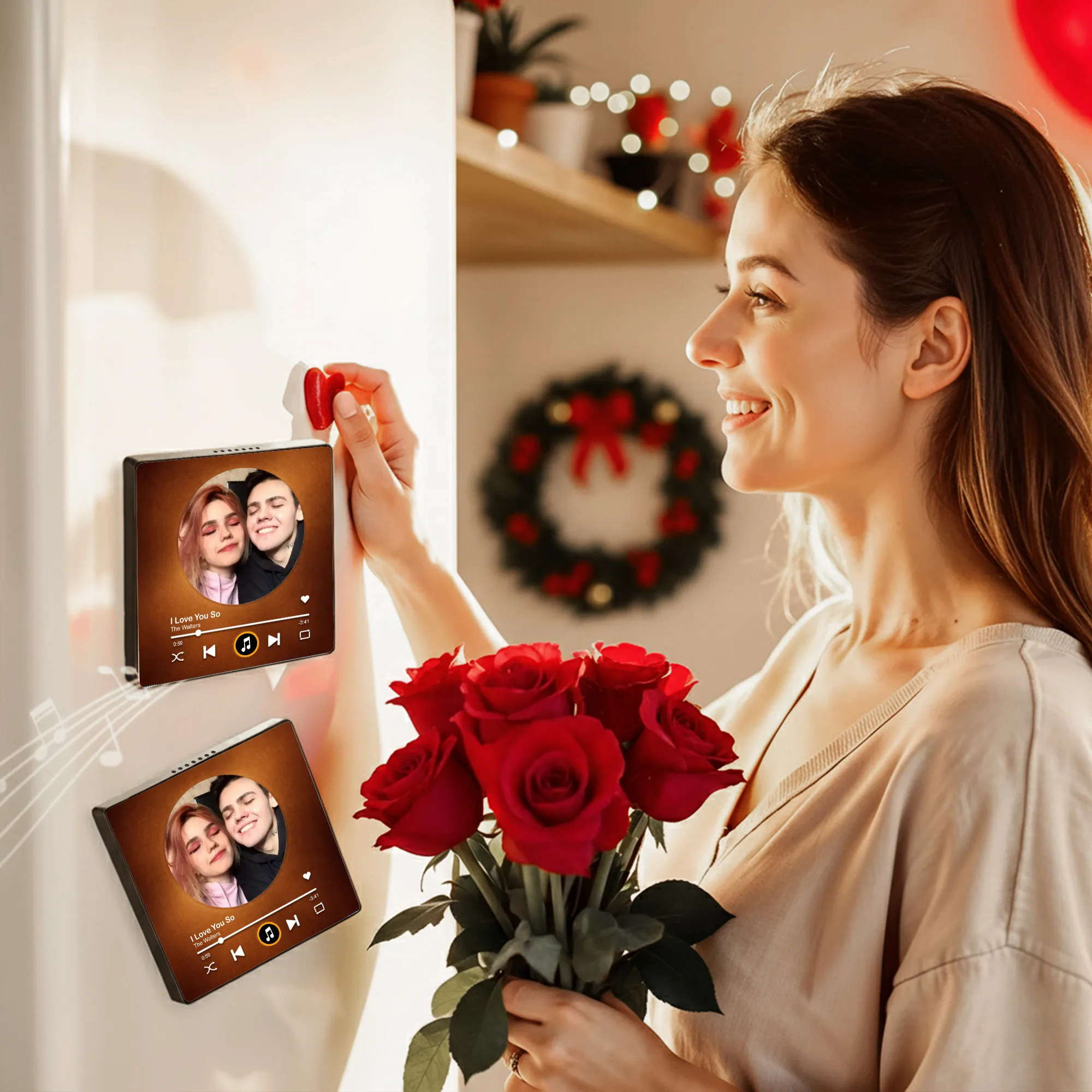 Acrylic Music Magnet Personalized Photo Song Player Keepsake for Fridge Anniversary Gift or Valentine's Day Gift for Her or Him - Image 7