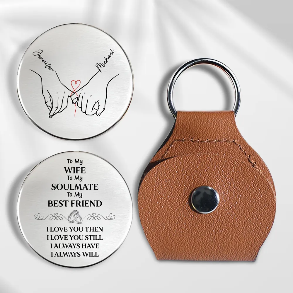 Personalized Pocket Hug for Wife, Soulmate Best Friend Message Keepsake, Holding Hands Heart Design, Unique Romantic Gift - Image 6