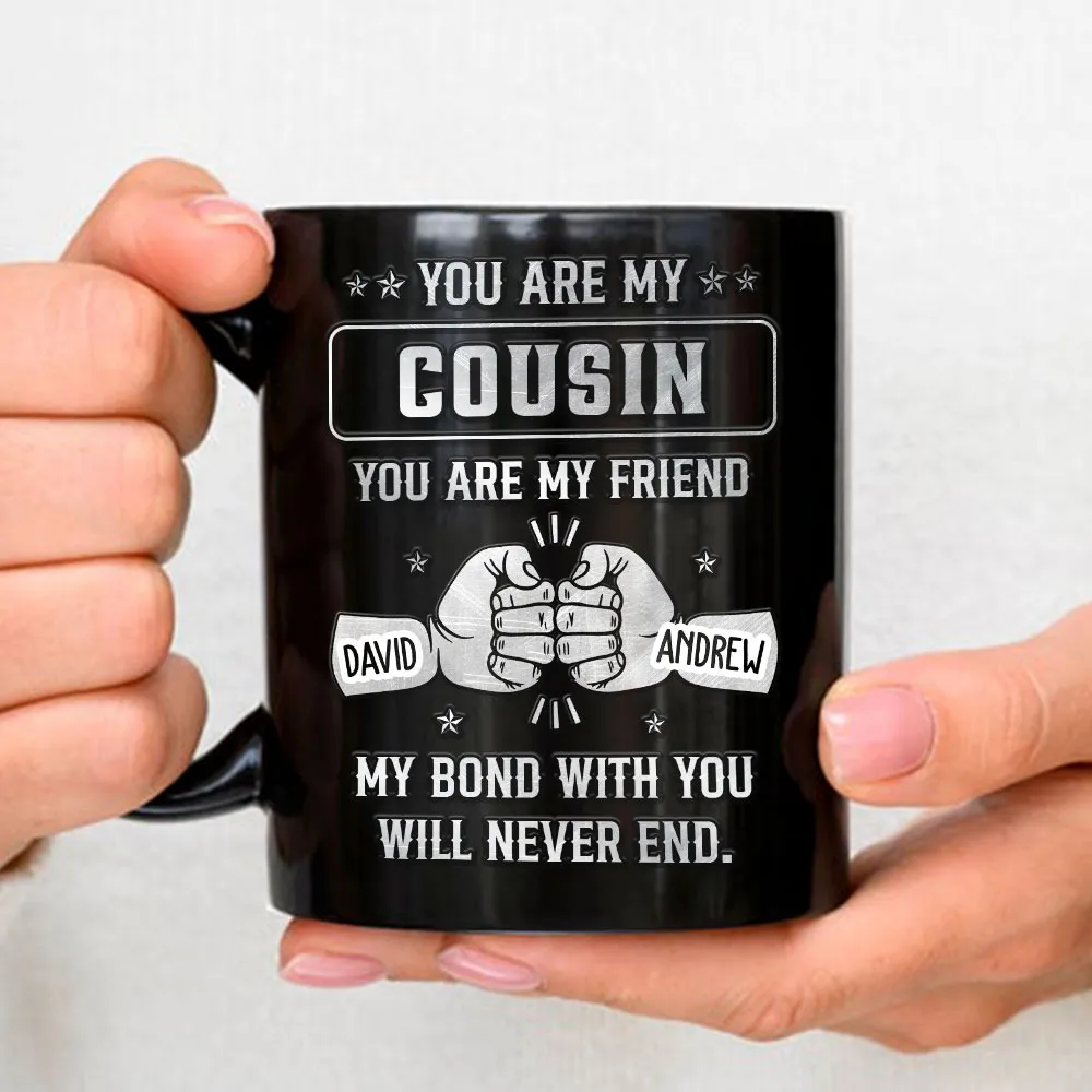 Personalized Full Color Mug With Brotherhood Quote And Fist Bump Graphic - Unique Gift For Brother For Coffee Time - Image 3