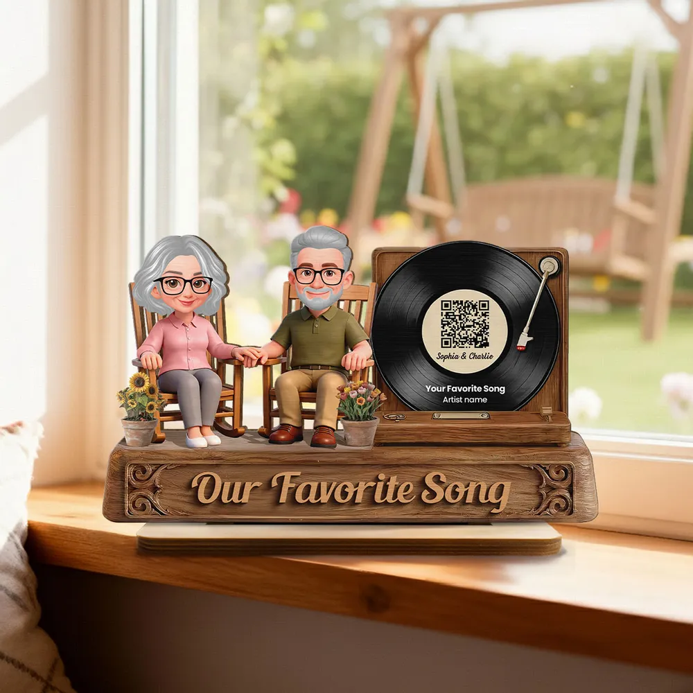 Our Favorite Song 2-Layer Wooden Plaque, Personalized Couple Keepsake for Anniversary or Birthday, Sweet Living Room Display Gift - Image 6