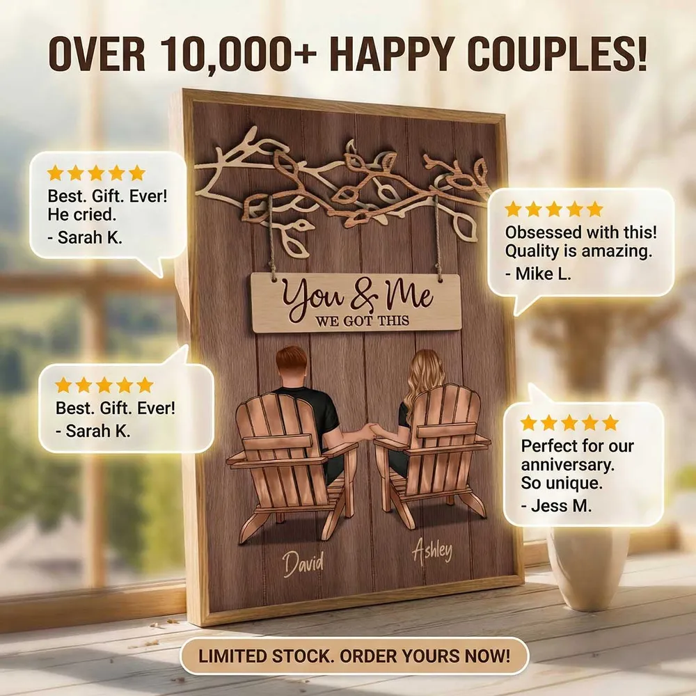Couple Holding Hands Poster with 'You & Me We Got This' Quote, Personalized Romantic Wall Art, Creative Gift - Image 10