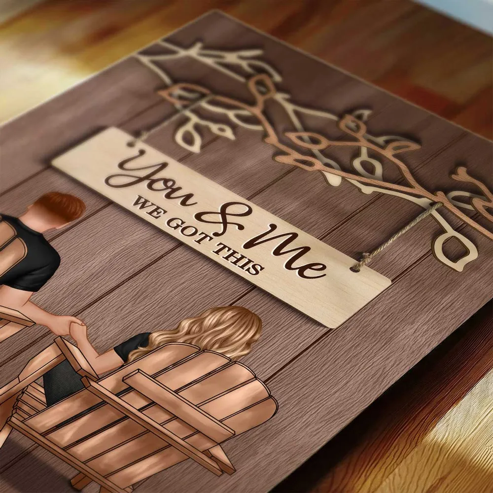 Couple Holding Hands Poster with 'You & Me We Got This' Quote, Personalized Romantic Wall Art, Creative Gift - Image 5