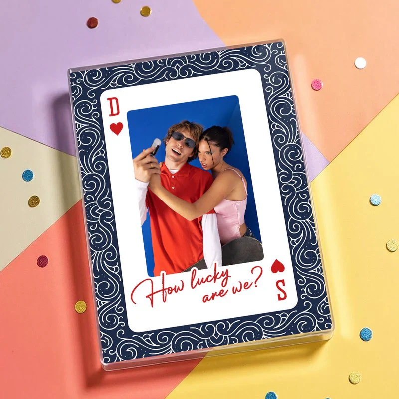 King and Queen How Lucky Are We Rectangle Acrylic Block Plaque Couple Photo Gift for Anniversary Valentine's Day - Image 3