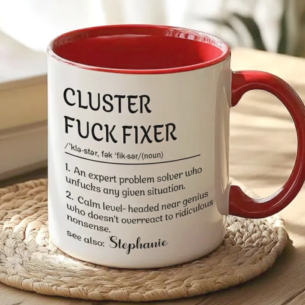 Ceramic Mug With Funny Problem Solver Quote, Personalized One Of A Kind Gift for Friends or Coworkers, Daily Coffee Humor - Image 2