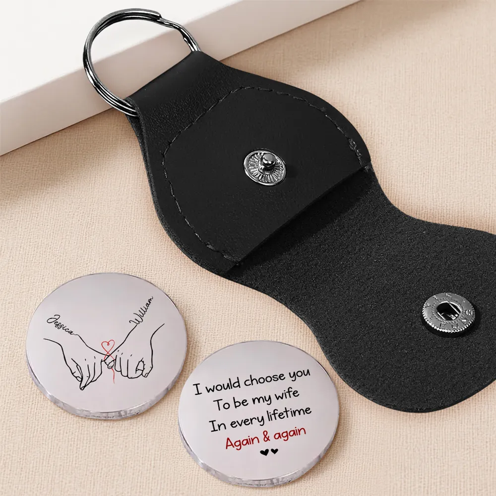 Pocket Hug 'I Would Choose You' Personalized Love Token for Husband, Sweet Everyday Carry Gift Keepsake - Image 2