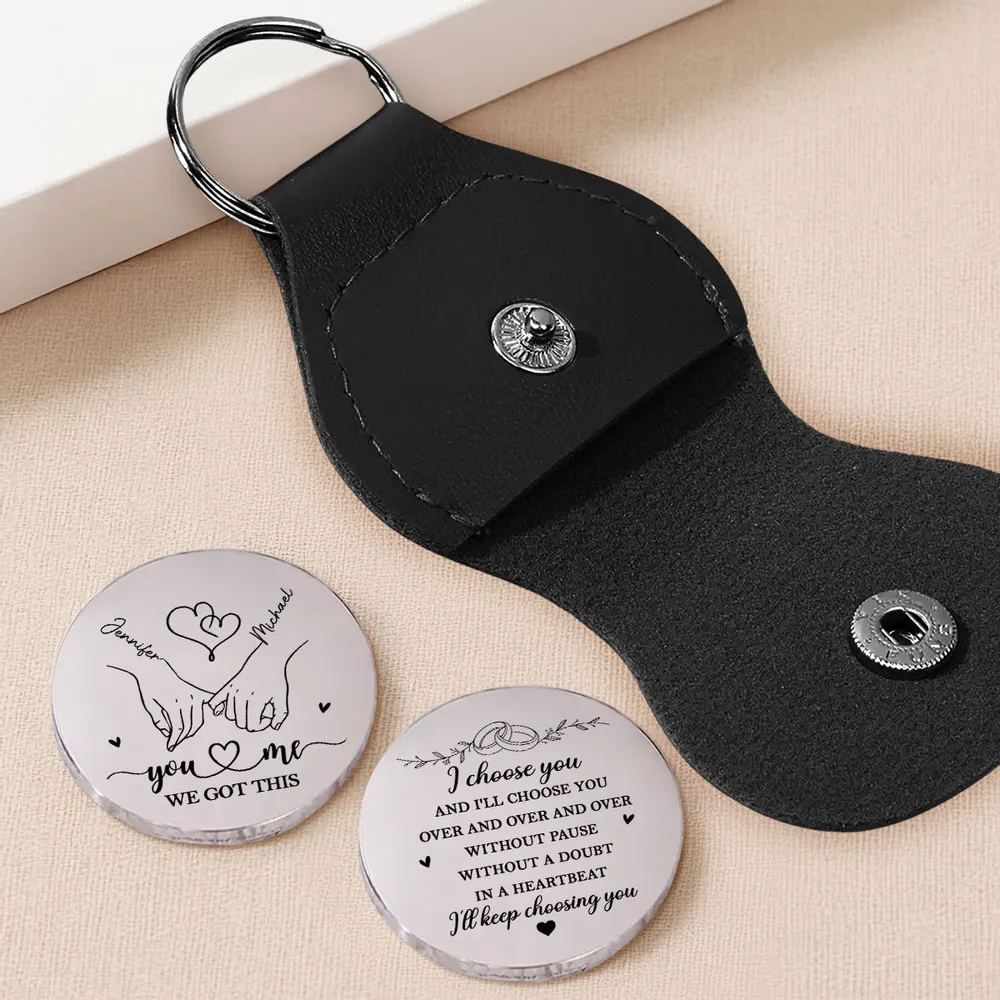 Personalized Pocket Hug Coin with Romantic Quote, Everyday Keepsake Gift for Wife Husband Girlfriend Boyfriend - Image 2