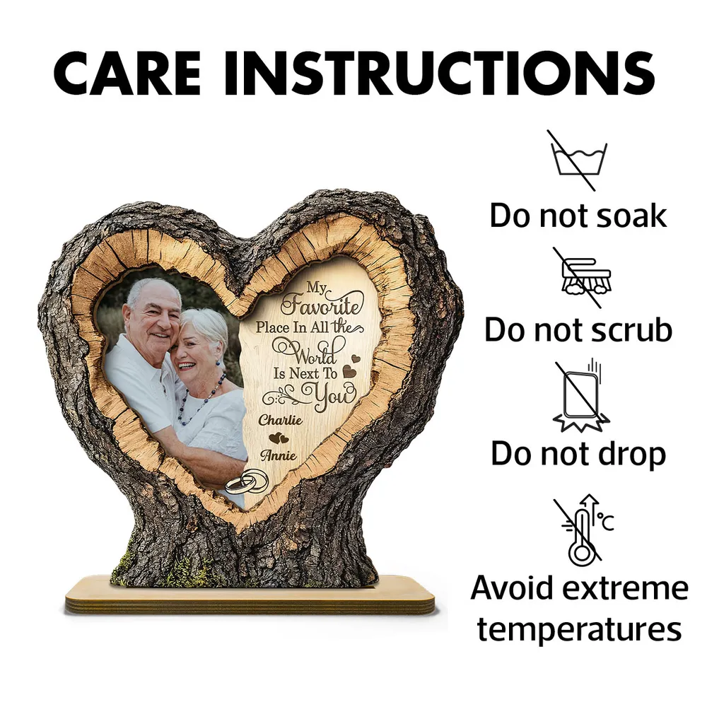 Personalized 2-Layer Wooden Plaque With Couple Photo and Heart Quote, Romantic Living Room Display, Unique Gift - Image 5