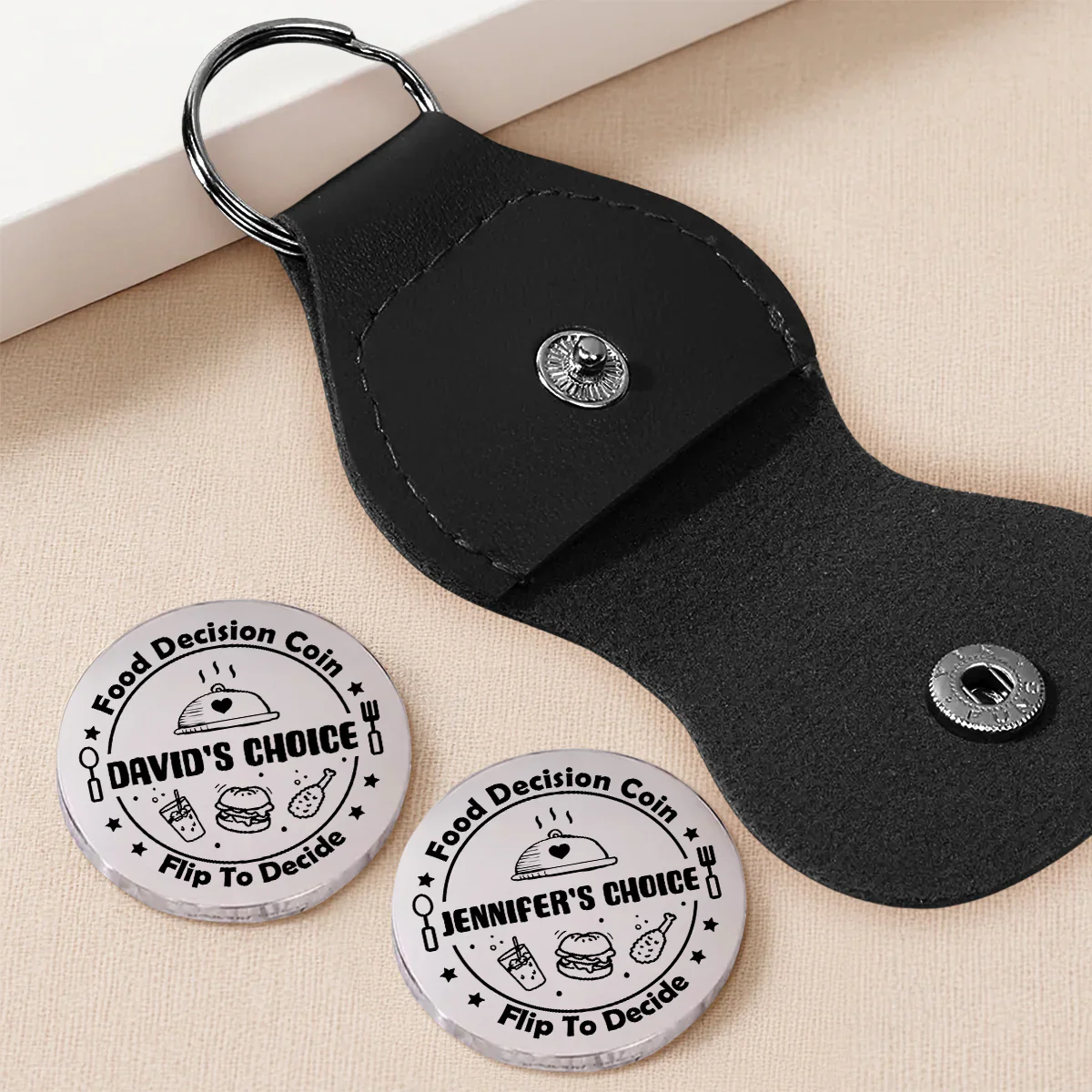 Pocket Hug Flip To Decide Food Coin A Personalized Keepsake For Date Nights A Fun Unique Gift For Him Or Her - Image 2