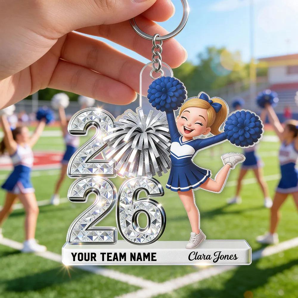 Personalized Cheerleader Acrylic Keychain With Custom Team Name For Everyday Bags, A Cute Unique Gift For Her - Image 8