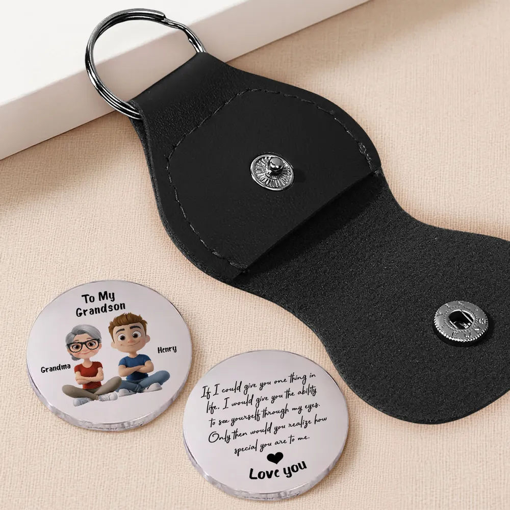 Pocket Hug for Grandson Granddaughter, Love You Always Message, Personalized Keepsake Gift From Grandma Grandpa for Everyday Comfort - Image 3