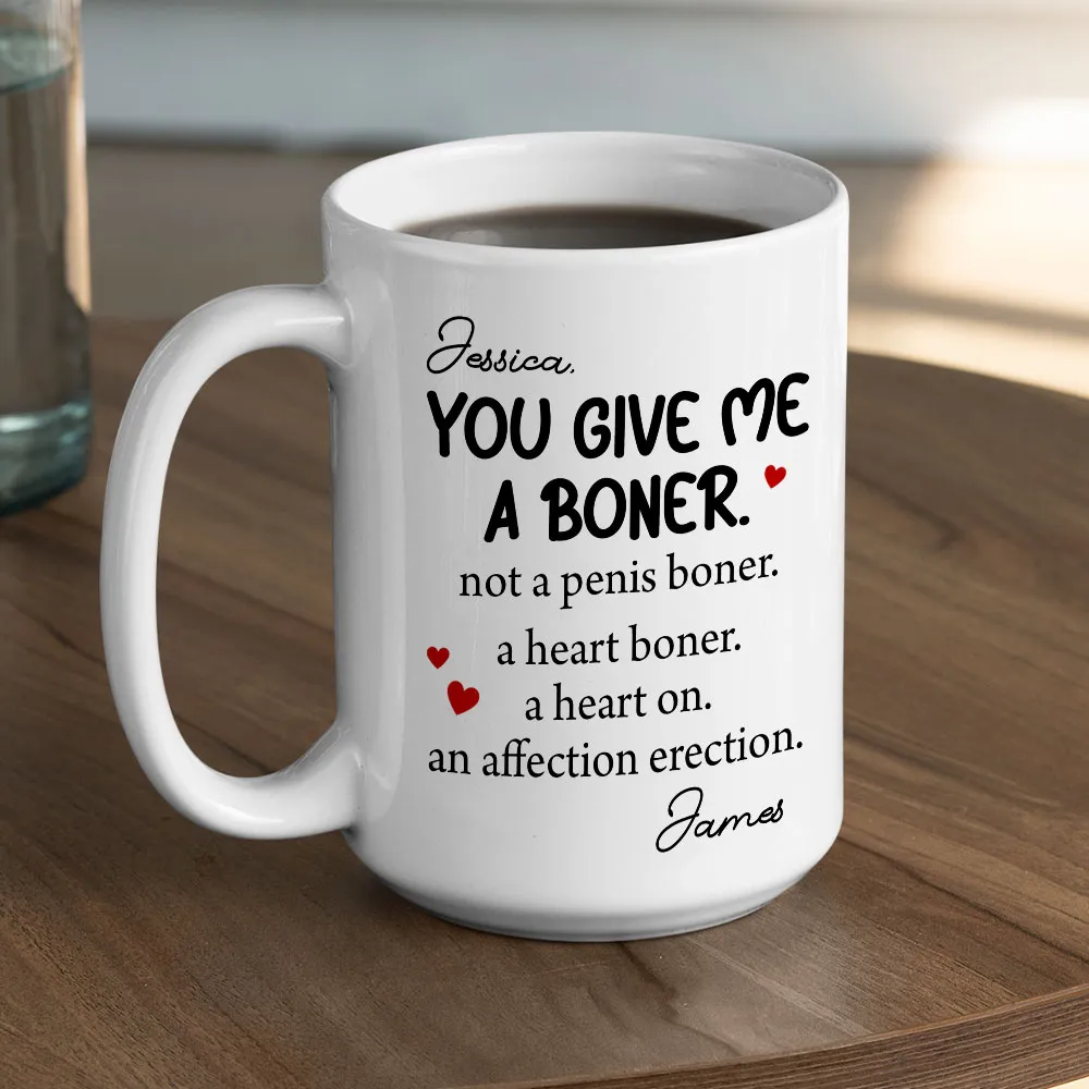 Personalized White Ceramic Mug Funny Love Quote Heart Boner Saying Unique Romantic Gift for Couple - Image 5