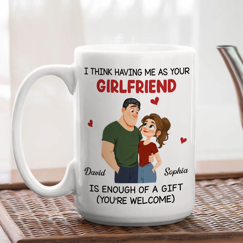 Ceramic Mug Personalized With Playful Girlfriend Quote Cute Couple Design A Unique Romantic Gift For Him - Image 5