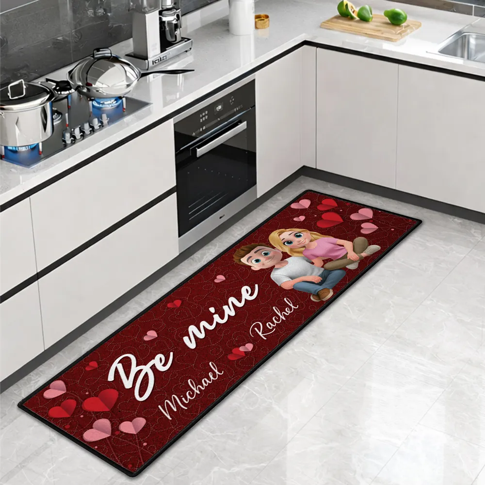 Personalized Standard Doormat Be Mine Heart Design for Couples - Unique Romantic Gift for Home Entryway - Image 5