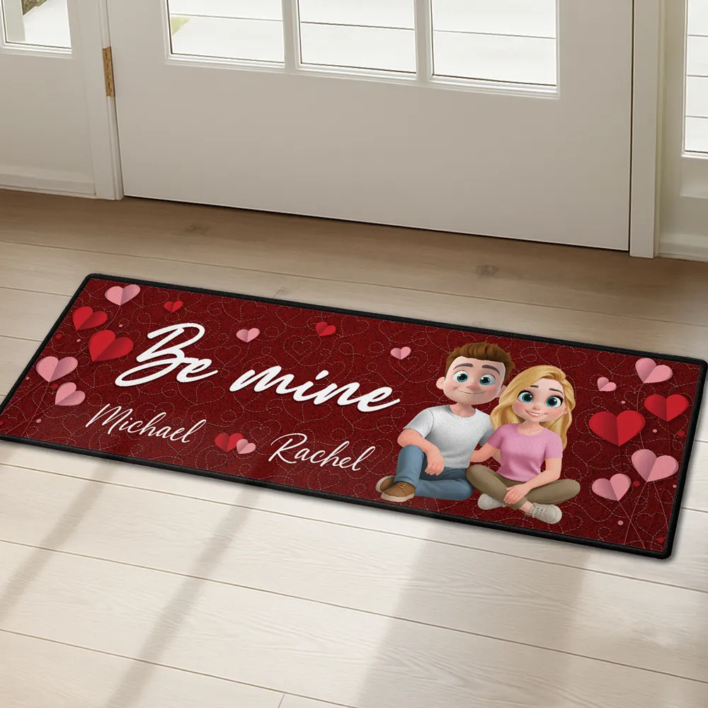 Personalized Standard Doormat Be Mine Heart Design for Couples - Unique Romantic Gift for Home Entryway - Image 6