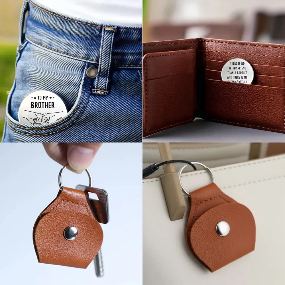 Pocket Hug for Brother, 'There Is No Better Friend Than a Brother' Message Token, Personalized Keepsake Gift - Image 6