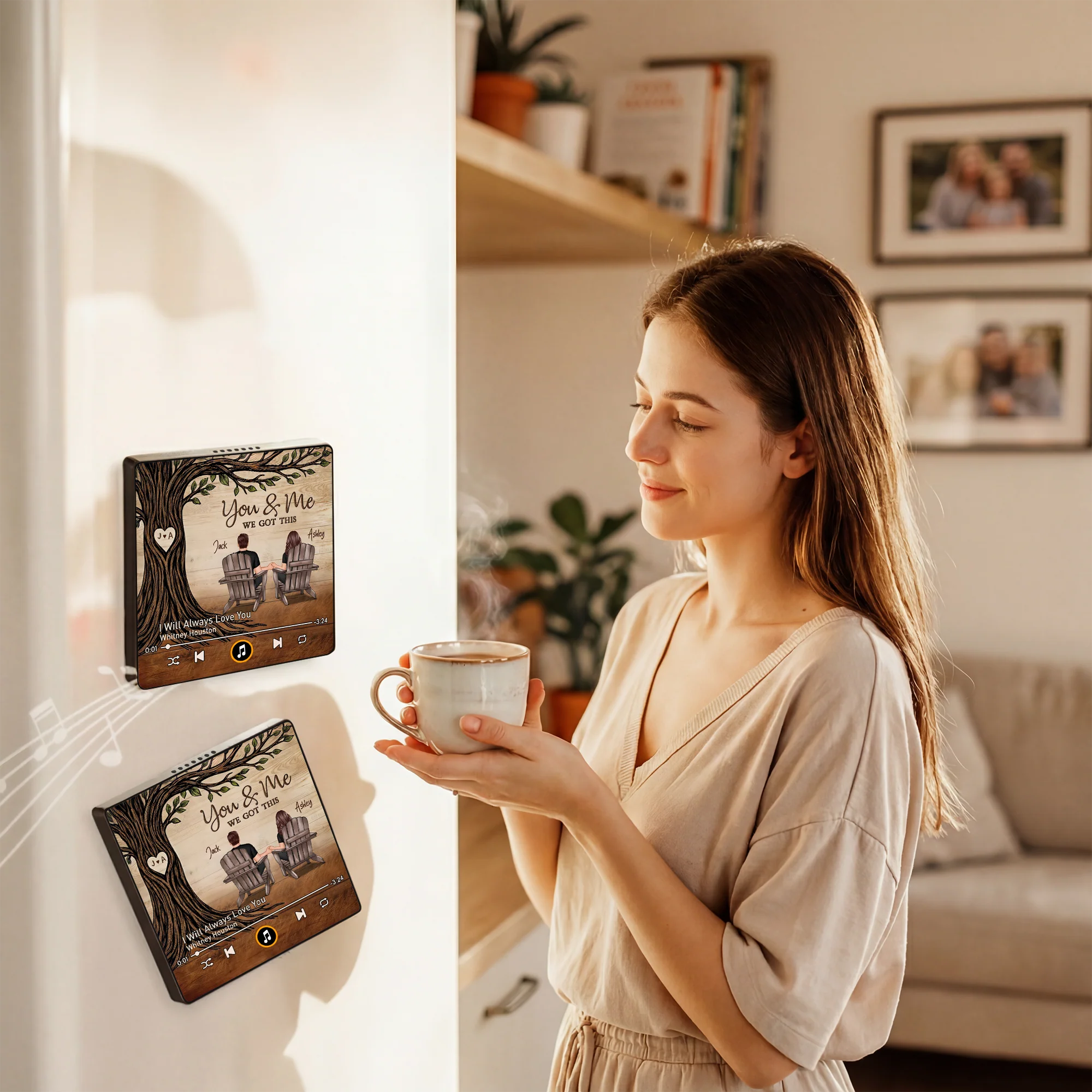 Personalized Acrylic Music Magnet for Couple, You & Me Song Player Style Fridge Decor, Unique Gift for Him or Her - Image 6