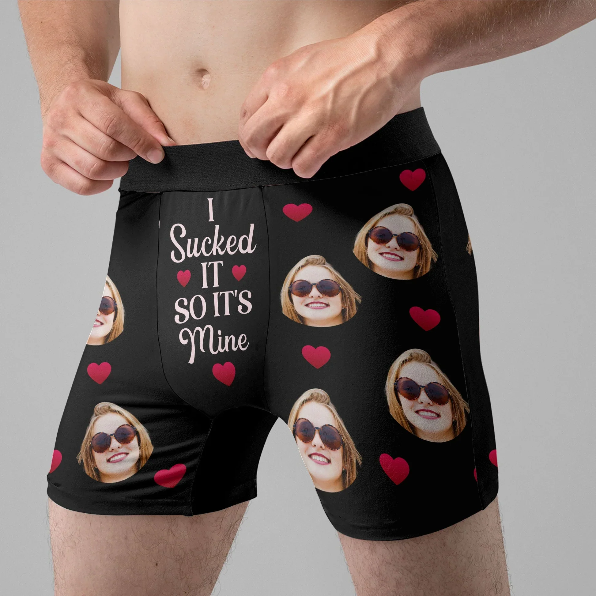 I Sucked It So It's Mine Personalized Men's Boxer Briefs, Romantic Funny Gift For Boyfriend Or Husband - Image 3