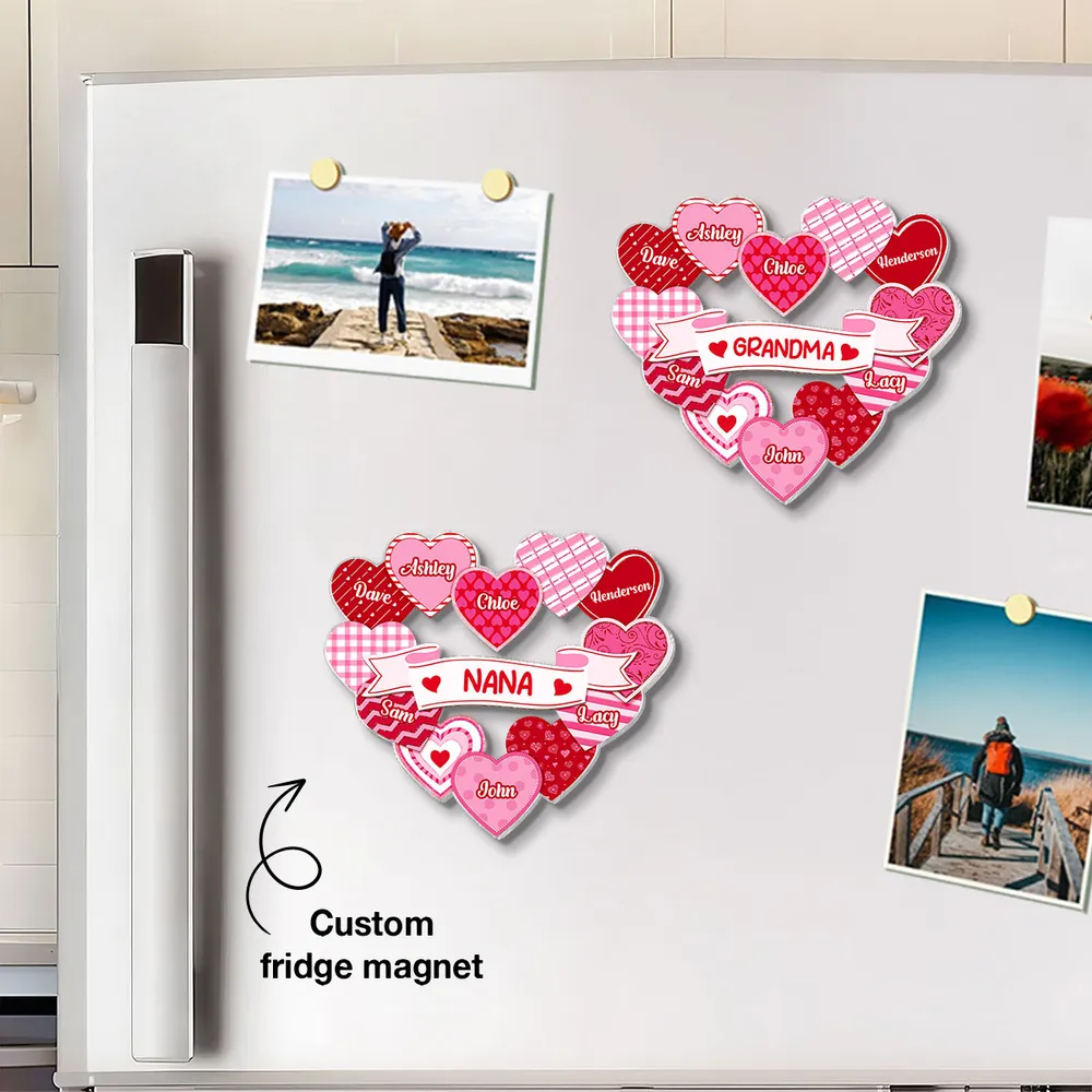 Grandma Heart Name Acrylic Fridge Magnet, Sweet Coquette Style Fridge Accessory, Thoughtful Personalized Gift - Image 6