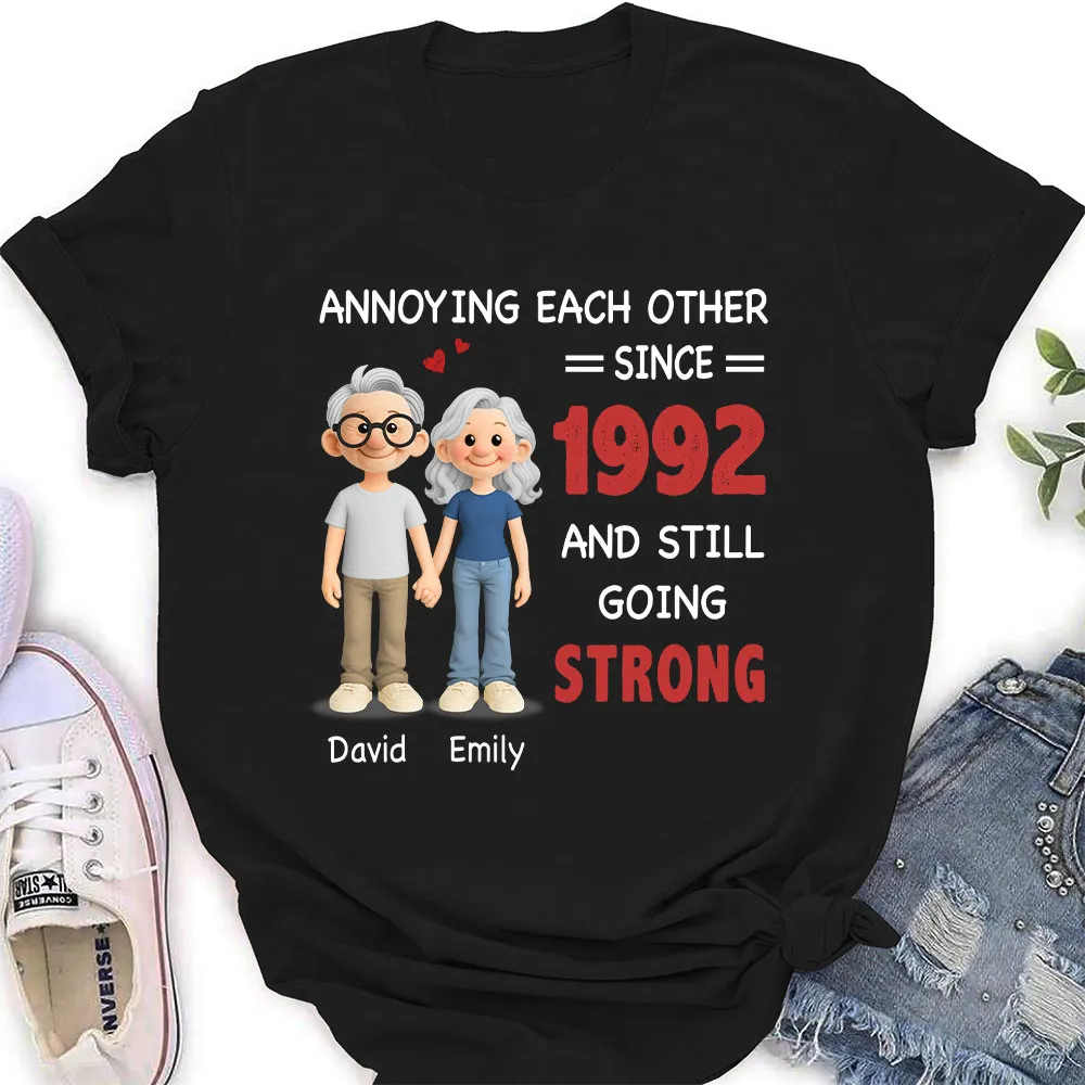 Personalized Annoying Each Other Still Going Strong Classic Tee for Couples, Cute Cartoon Gift - Image 2