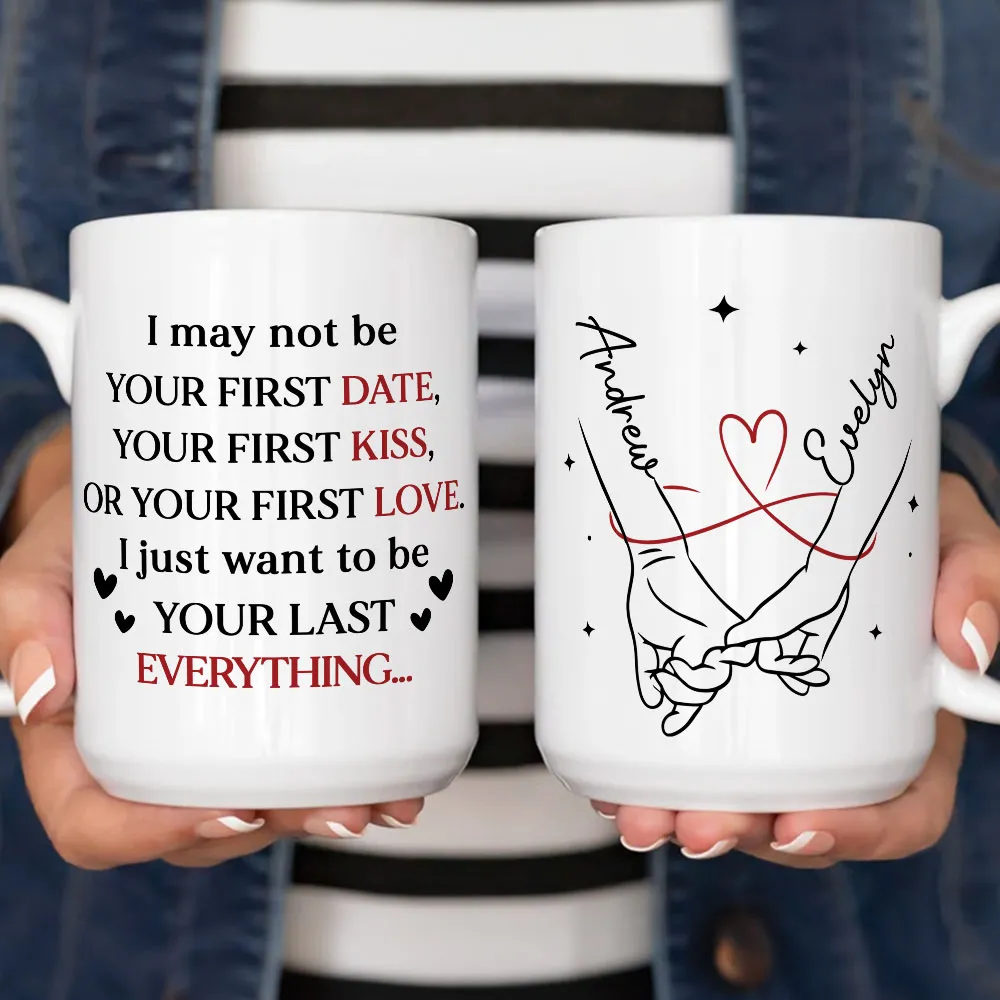 Personalized Ceramic Mug With Holding Hands Heart Quote Cute Couple Gift For Valentine's Day Morning Coffee - Image 5
