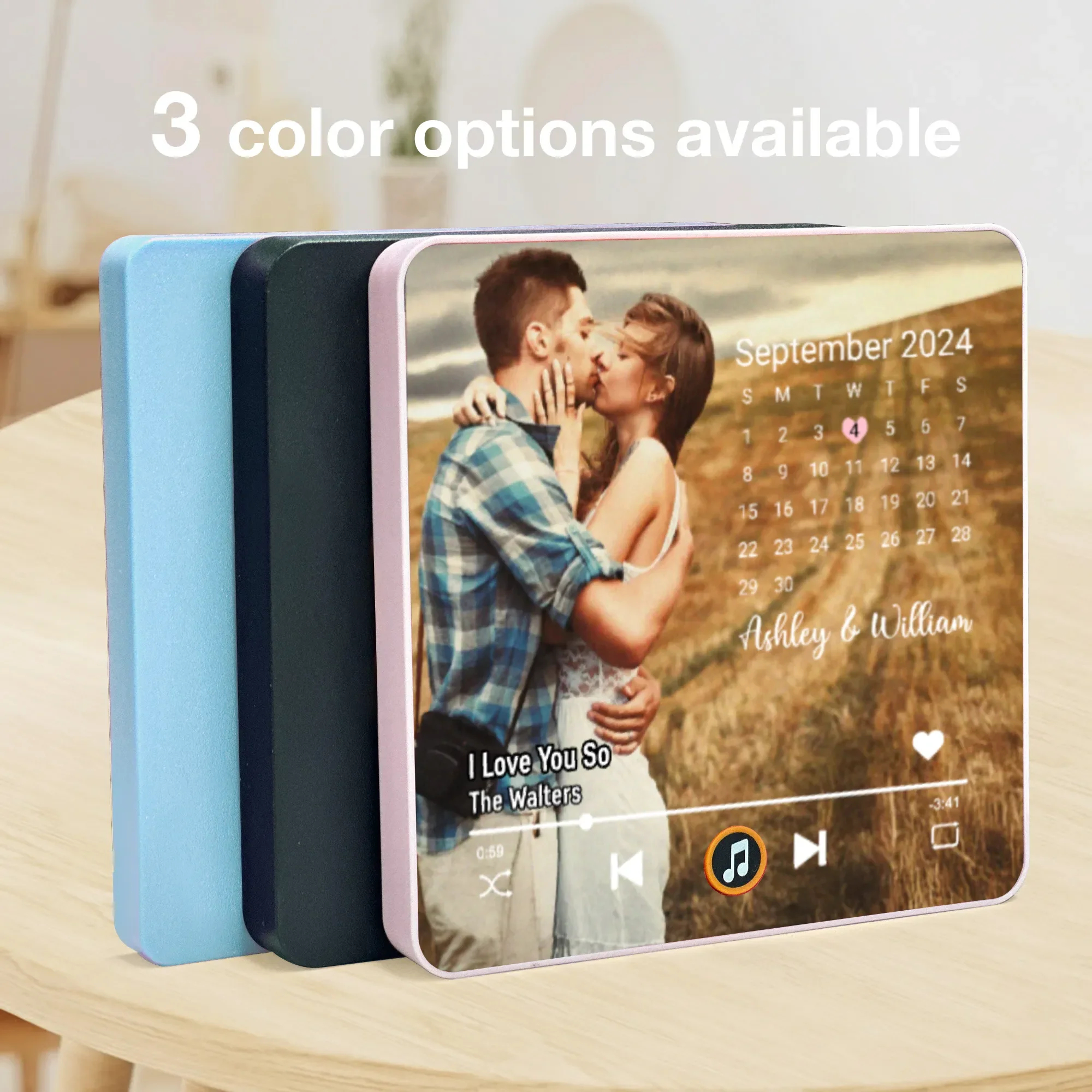 Personalized Acrylic Music Magnet with Photo Style Calendar Highlight for Anniversary Sweet Home Decor Unique Gift - Image 3