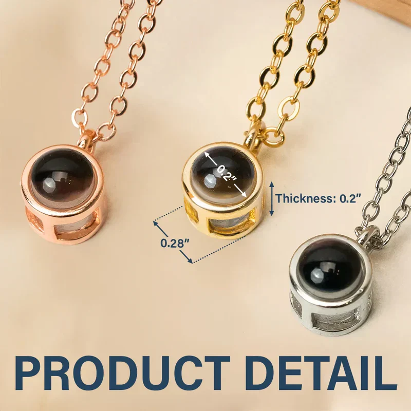 Personalized Bubble Projection Necklace with Your Photo, Romantic Couple Gift for Daily Wear and Sweet Memories - Image 5