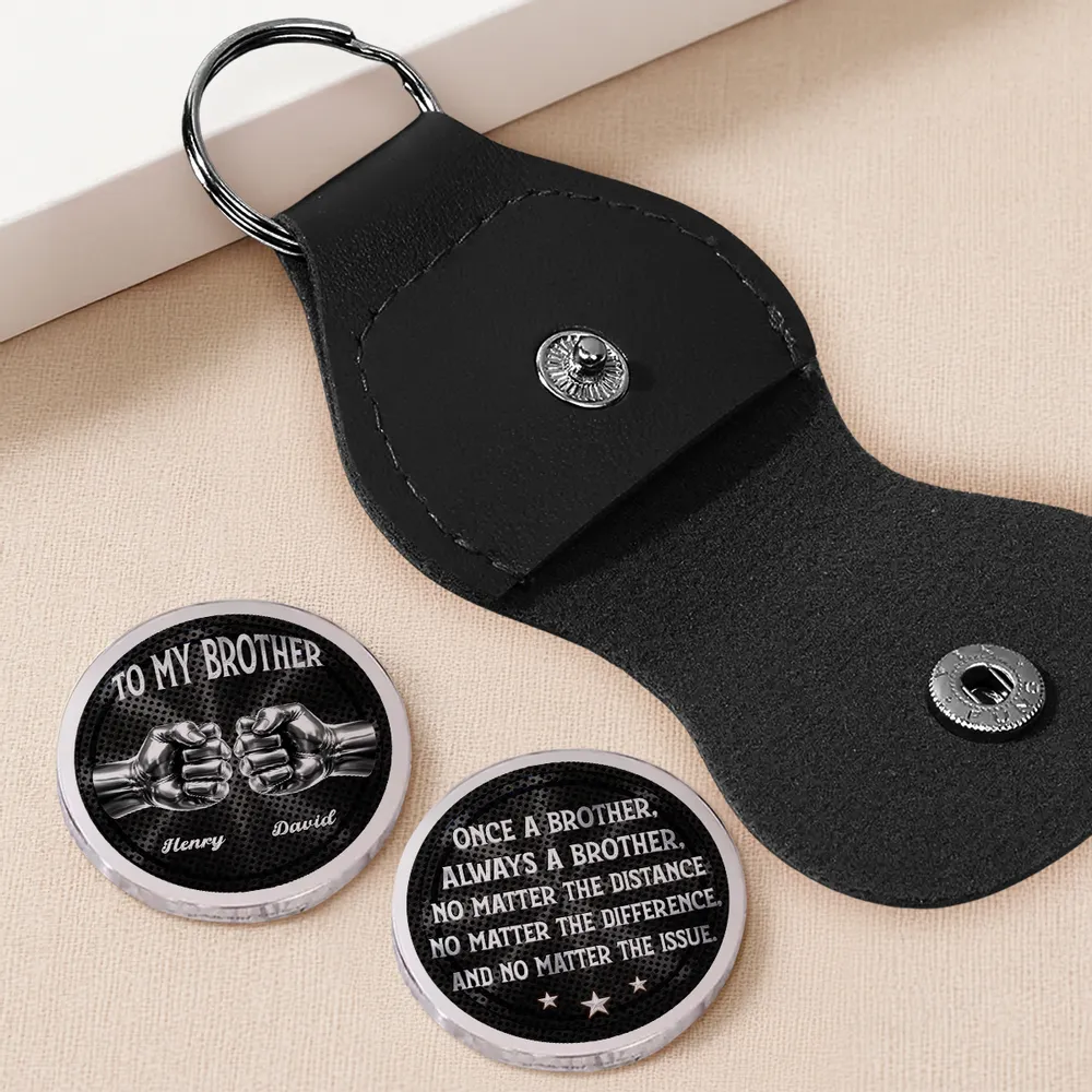 Personalized Pocket Hug Token for Brother, Fist Bump Design, Unique Everyday Keepsake Gift He Can Carry - Image 2