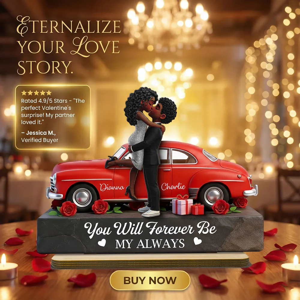 You Will Forever Be My Always Personalized 2-Layer Wooden Plaque Sweet Couple Kiss Scene Heartfelt Anniversary Gift - Image 10