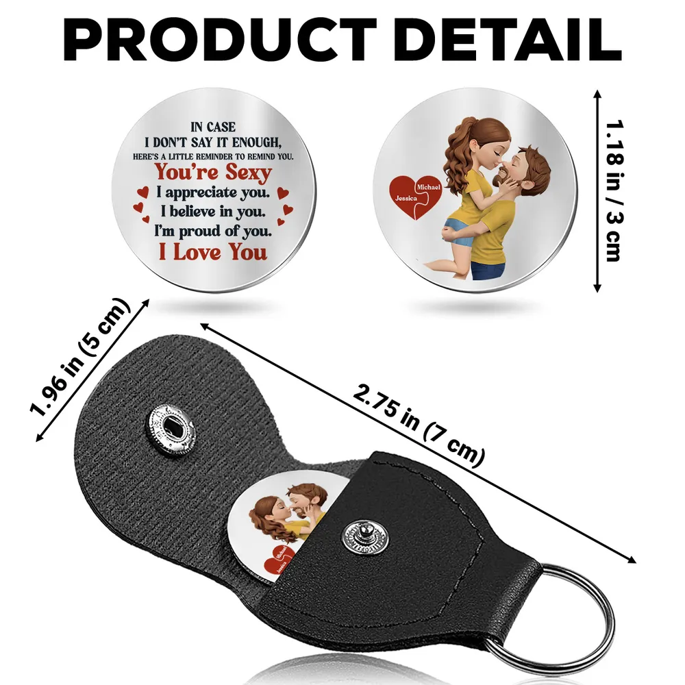 Personalized Pocket Hug Token With Love Message, Cute Couple Illustration, Unique Romantic Gift For Him Or Her - Image 5
