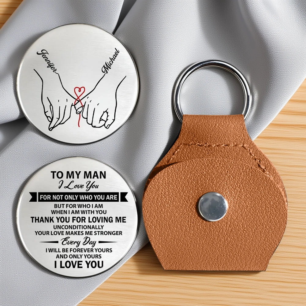 Pocket Hug Keepsake for My Man I Love You Quote Token Thoughtful Everyday Carry Love Gift Personalized Just for Him